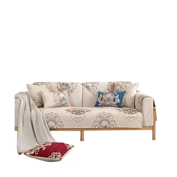 

Sofa Cushion Luxury Non-slip Fabric Leather Wood All-inclusive For Protector Living Cover Towel Cushion Room Universal Corner