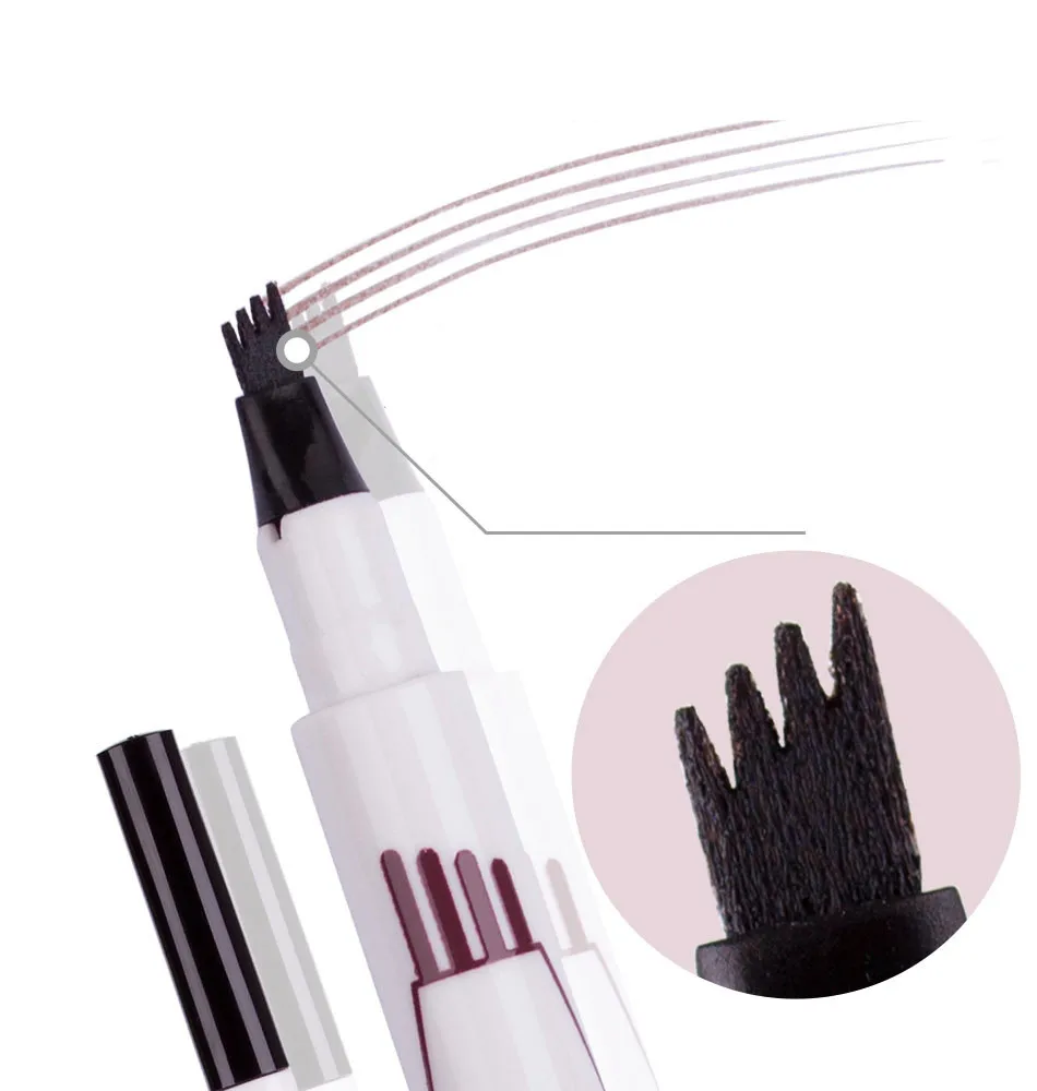 Карандаш для бровей Microblading водостойкий карандаш с вилкой 4 насадки жидкий