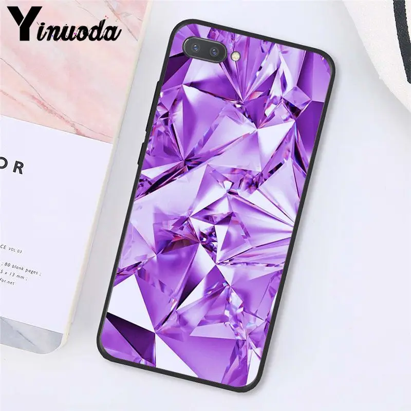 Geometric Gold Purple Pink Diamond