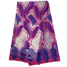 Высокое качество африканская кружевная ткань французские камни Чистая Вышивка Тюль кружевная ткань для нигерийского свадебного платья