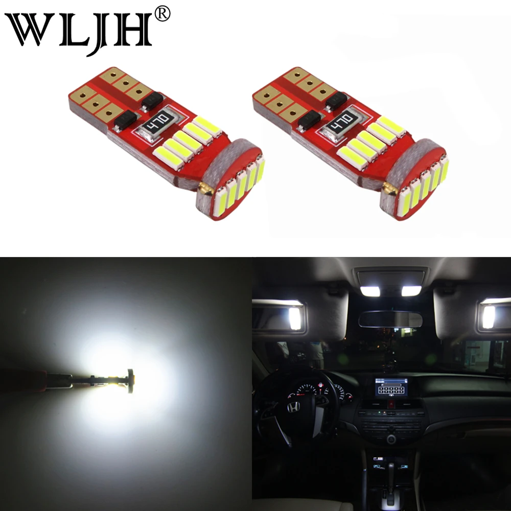 WLJH 10x T10 W5W Parking Lamp Clearance Light LED For Nissan Qashqai Juke Almera X-trail Tiida Note Primera Pathfinder Sentra | Автомобили