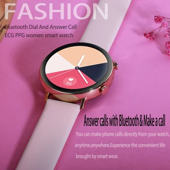 

LIGE 2020 New Women smart Watch blood pressure heart rate monitor bracelet ECG Bluetooth Dial And Answer Call Men Smart Watch