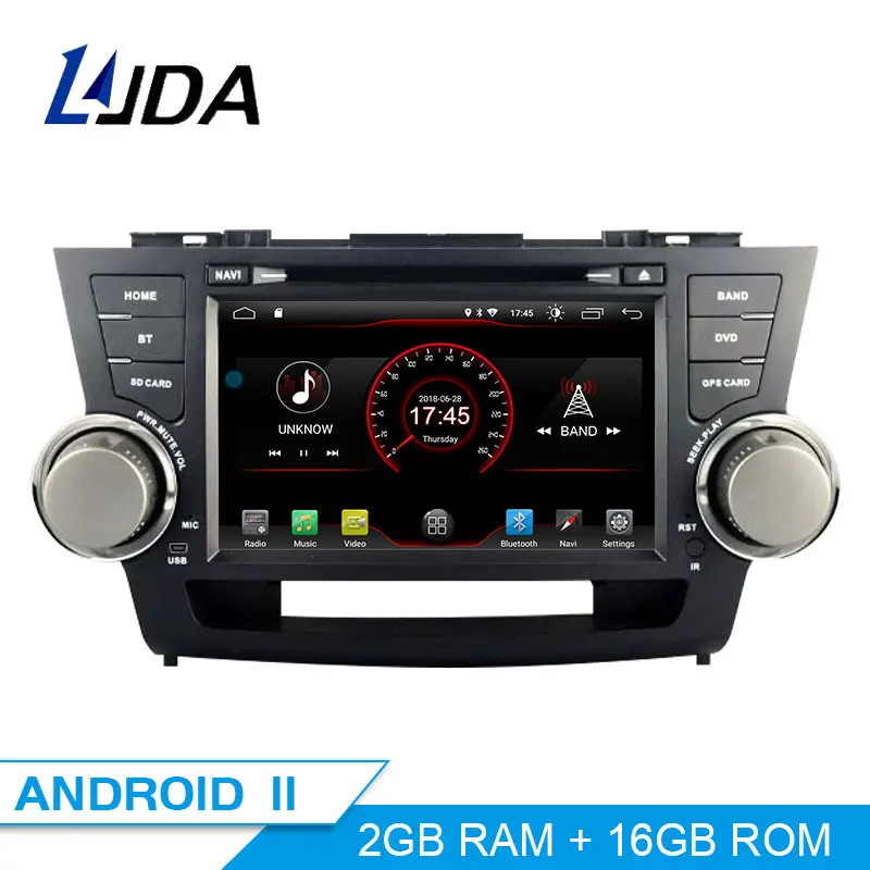 Автомобильный DVD-плеер Carplay DSP Android 11 для Toyota highlander 2008-2011 Wi-Fi GPS-навигация 2 Din