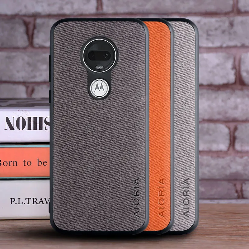 Чехол для Moto G7 G6 Plus G8 Play coque роскошный текстильный кожаный чехол из мягкого ТПУ