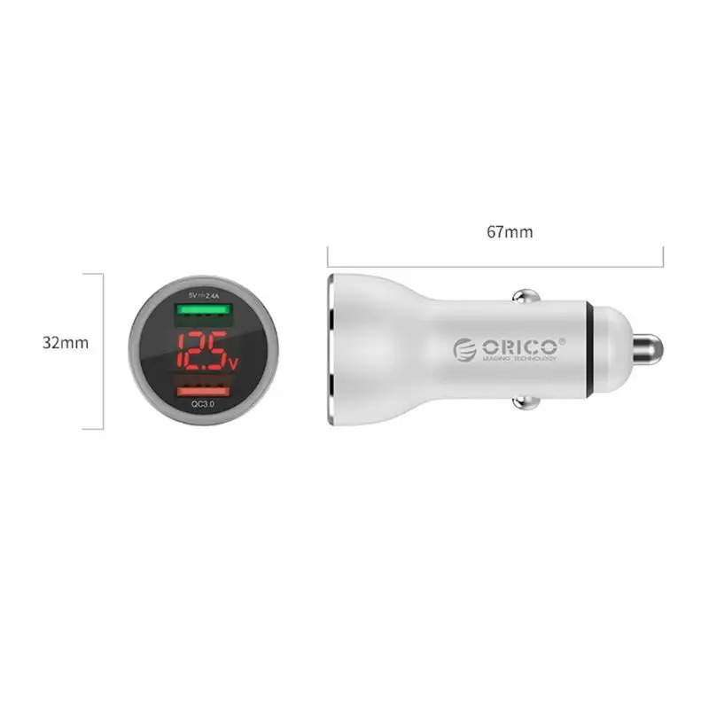 ORICO UPF-K2 Mini Dual USB Автомобильное зарядное устройство для iPhone X XS Mas 11 Pro 30 Вт быстрая зарядка автомобильное зарядное устройство для телефона samsung huawei Xiaomi
