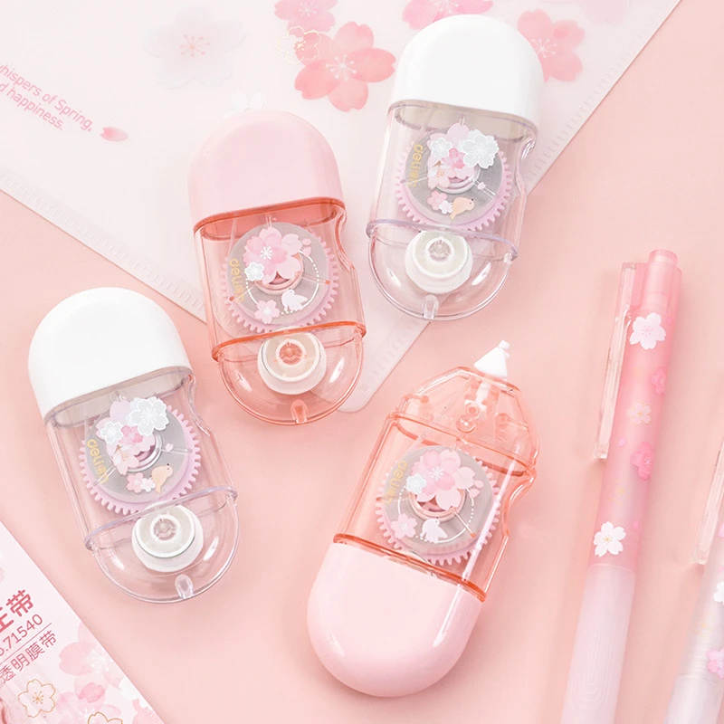 Cherry Blossoms Portable Correction Tape Kawaii White for Promotional Gift Stationery Student Prize School Office Supply correction tape