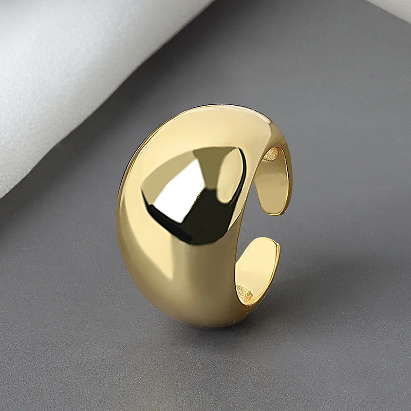 LIVVY Korean Simple Silver Color Handmade Rings For Women Wedding Couple Creative Geometric Engagement Jewelry Gifts
