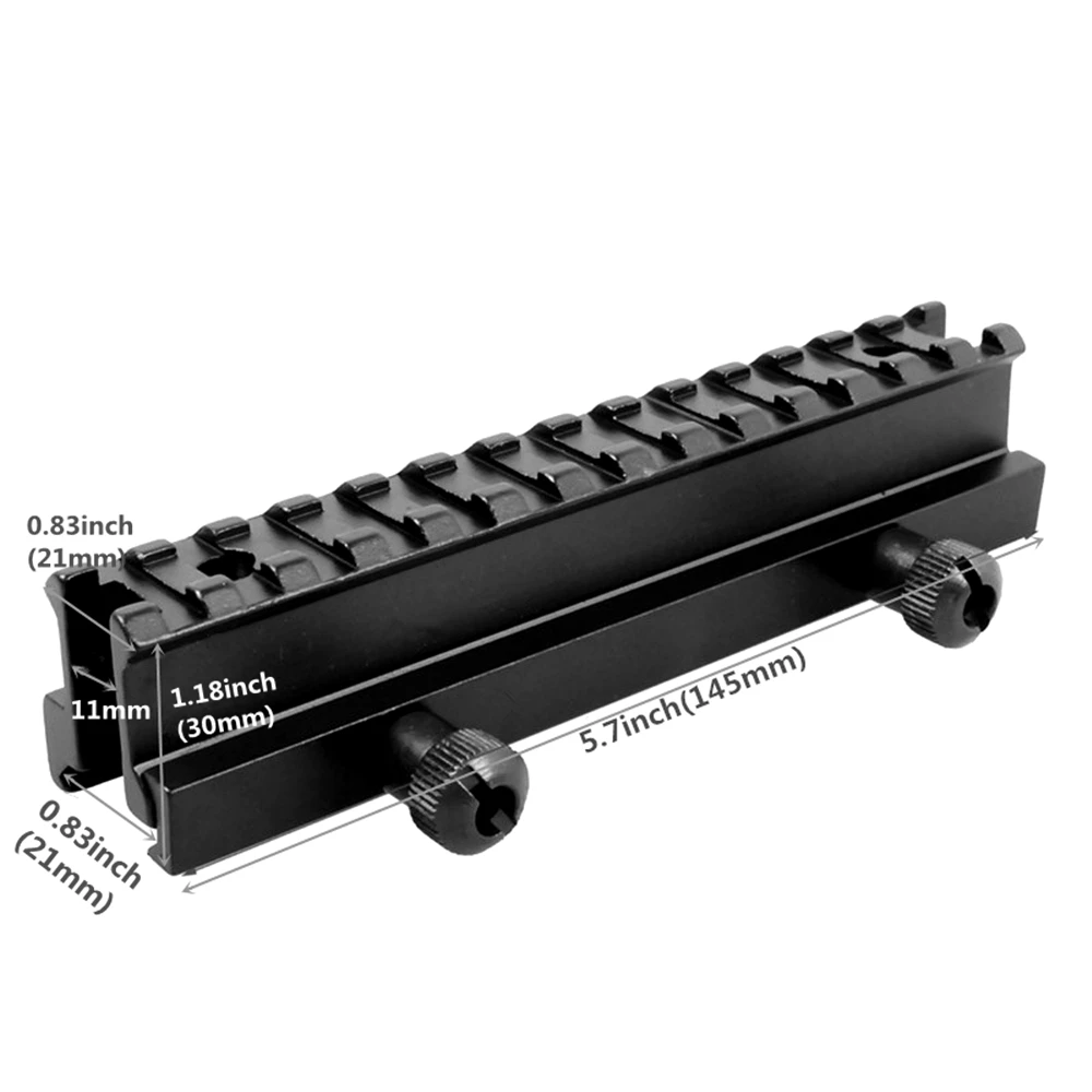 Охотничья витрина 13 слотов 30 мм высокий профиль 21 Picatinny Rail AR Riser Mount Weaver для прицела
