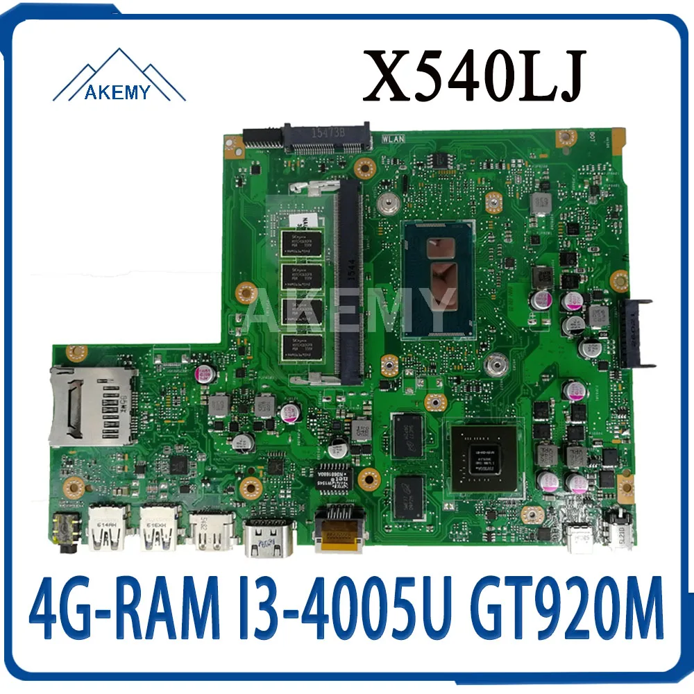 X540LJ для For Asus X540L F540L материнская плата ноутбука 4G RAM I3 4005U GT920M REV2.1 тест перед