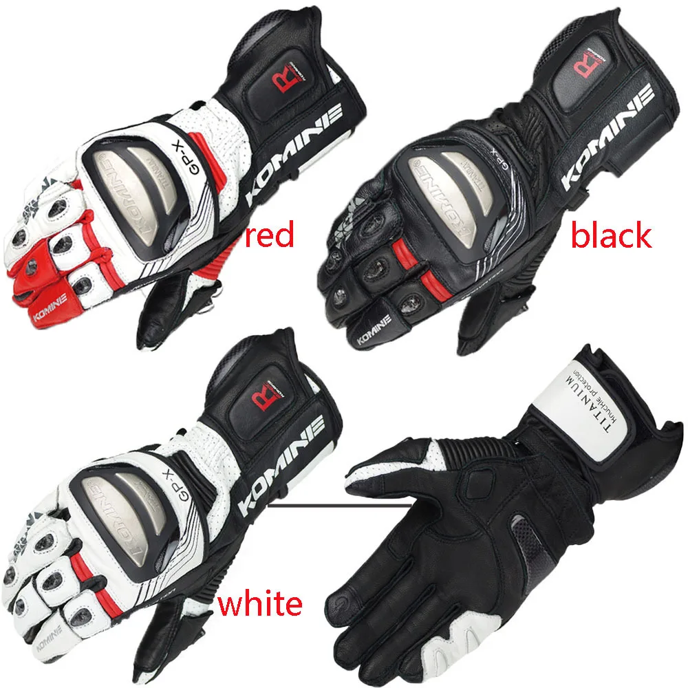 

Motorcycle Titanium Alloy Gloves Race Car Long Hide Substance Cycling Gloves Shatter-resistant Motorcycle Gloves