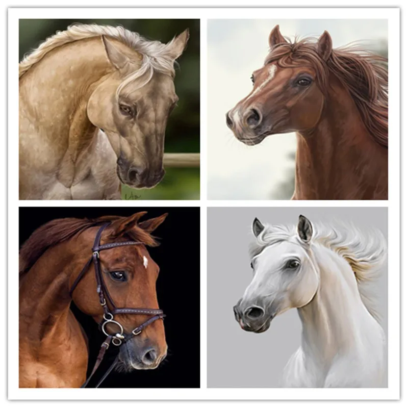 

Full drilling Diamond Embroidery Animal Horse DIY Diamond Embroidery Cross stitch Home Decoration Birthday Presents