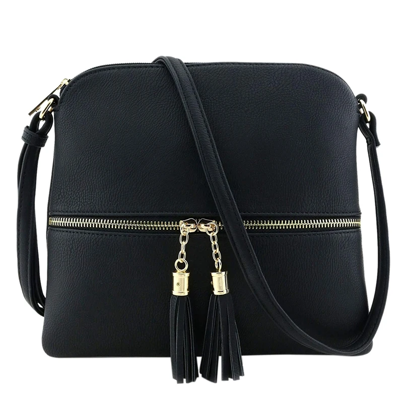 

JHD-Women Messenger Bag Fashion Tassel Shoulder Bag Lightweight Tassel Crossbody Bag