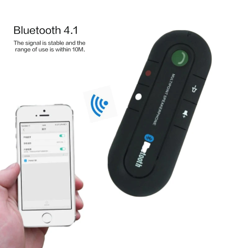 Универсальный Bluetooth приемник для гарнитуры автомобильный комплект солнцезащитный козырек клип аудио адаптер беспроводной многоточечная Громкая связь стерео MP3-плеер