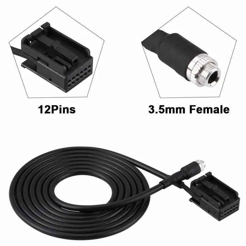Для Ford/Focus/Mondeo черный пластик+ металлический Сменный адаптер с ключами для удаления 145 см/6000 футов CD Aux кабель MP3