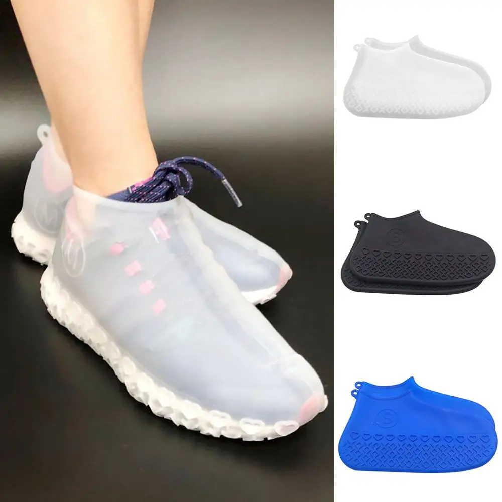 

Rainy Days Shoe Covers Reusable Solid Waterproof Non Slip Protection Outdoor Rainproof Elastic Footwear Silicone Rain Boots A10
