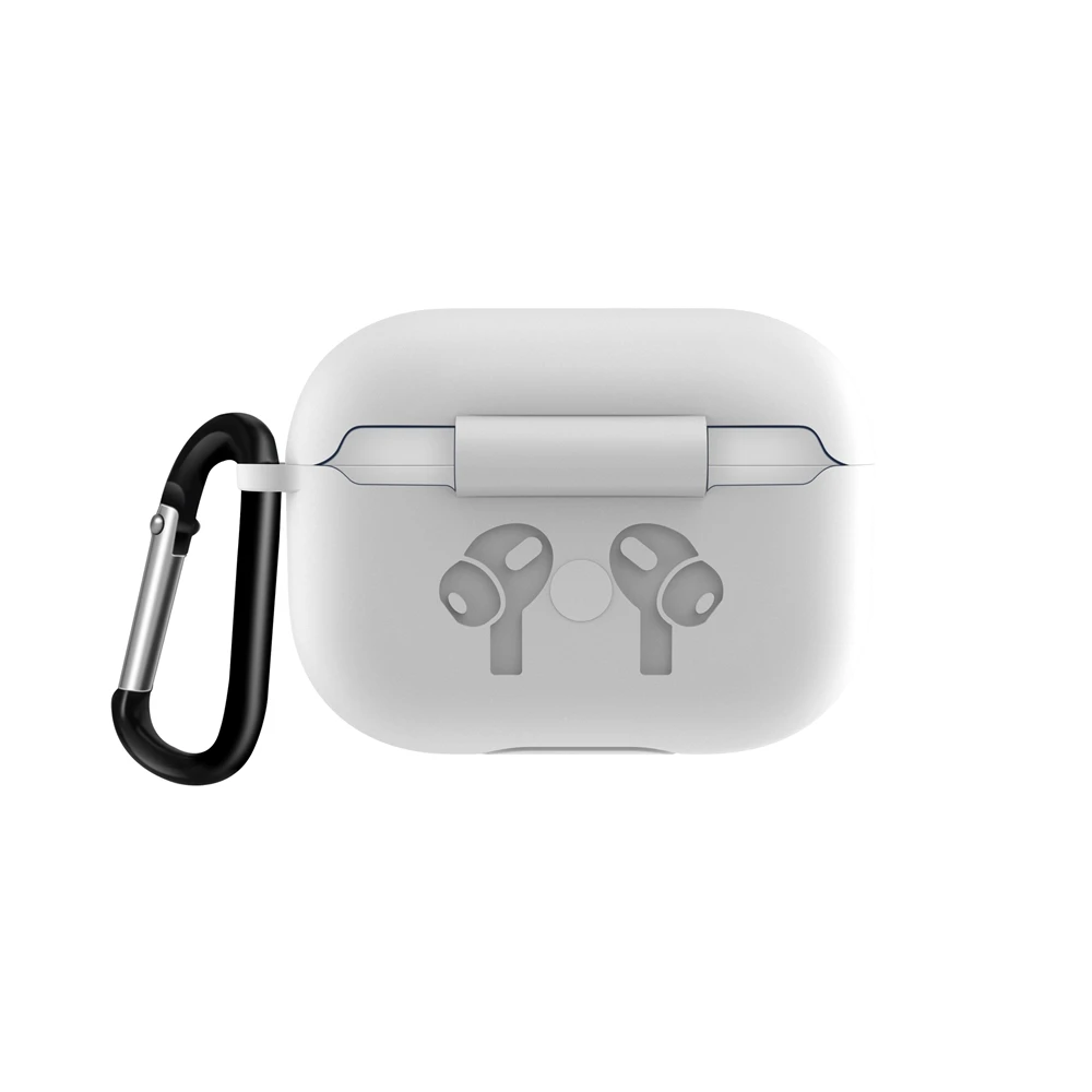 Силиконовый чехол для Apple New AirPods Pro защитный чехол Bluetooth беспроводной TWS покрытие для наушников Аксессуары с брелоком