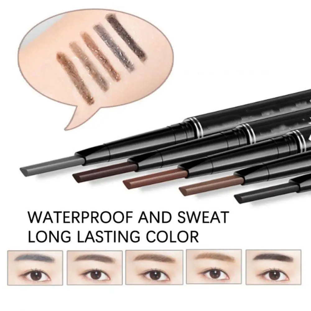 5pcs Women Eyebrow Enhancer Eyebrow Double Headr Long Lasting Eye Brow Shadow Eyebrow Stick Cosmetics Makeup