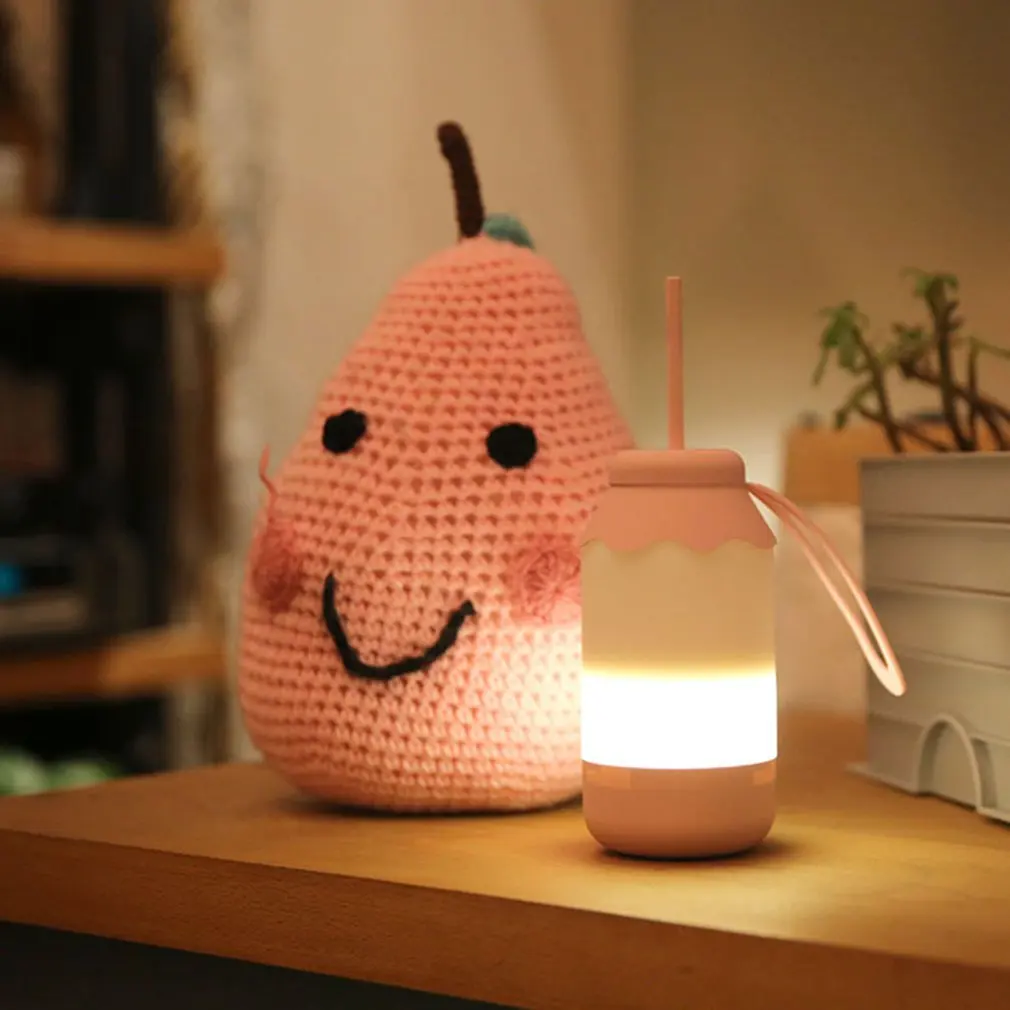 

Creative Switch Portable Led Baby Milk Bottle Light Night Home Bedroom Decoration Atmosphere USB Rechargeable Lights
