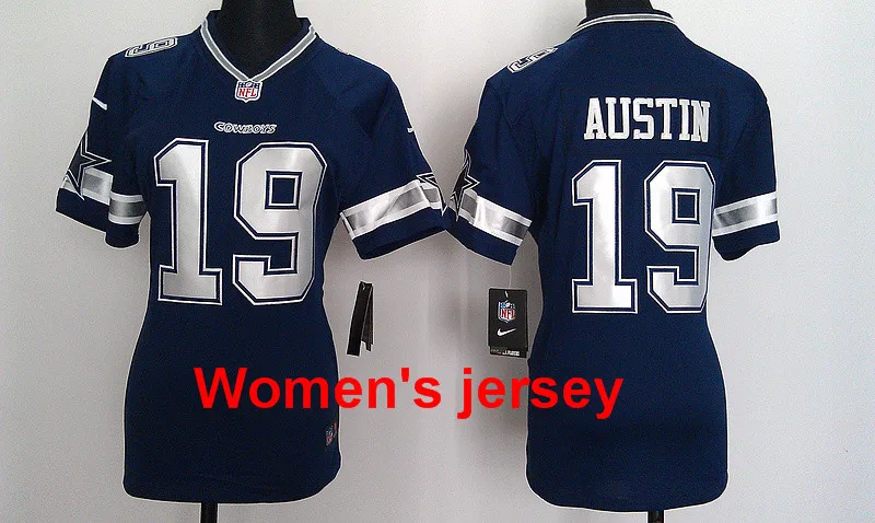 22 A+++ женщины все сшитые Dallas s ladies 82 Jason Witten 9 Tony Romo 19 Miles Auston 50 Sean Lee 88 Dez Bryant Jersey - Цвет: 22