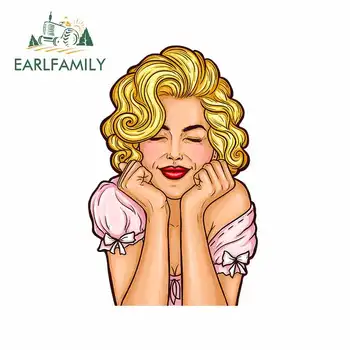 

EARLFAMILY 13cm x 8.6cm for Marilyn Monroe Personality Creative Car Stickers DIY Anime Decal Suitable for All Types of Vehicles