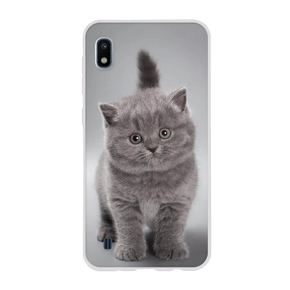 Чехол с милым рисунком кота для samsung Galaxy A10 A20 A30 A40 A50 A70, мягкий силиконовый чехол из ТПУ, чехлы на заднюю панель для телефона, чехлы