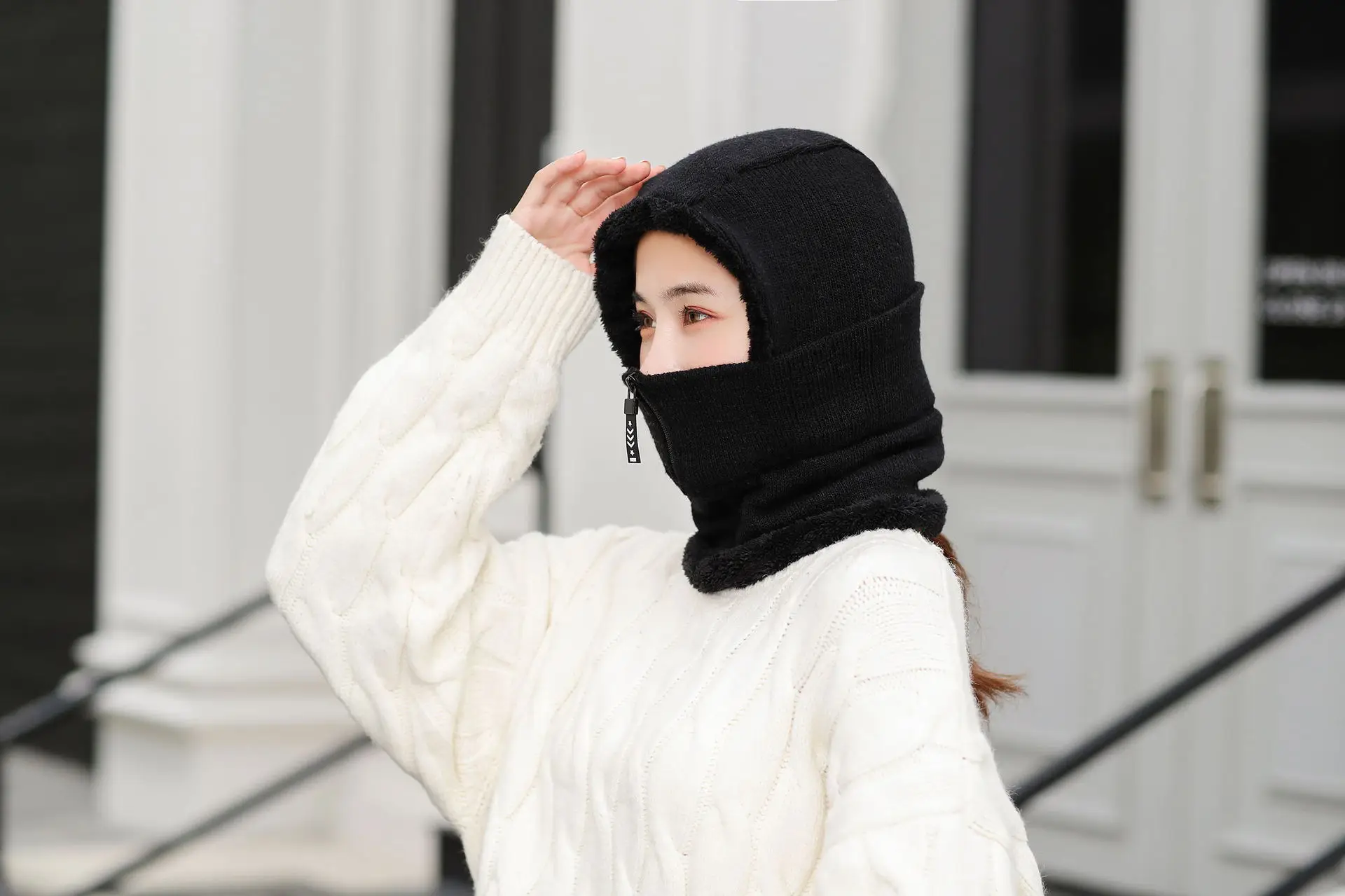 Зимняя женская шапка, вязаная шапка, шапка бини, мужской шарф, Skullies Beanies, зимние шапки для мужчин и женщин, шапки Gorras Bonnet, маска, брендовая шапка