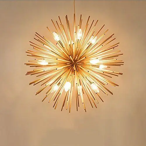 Скандинавский художественный светодиодный алюминиевый люстра в форме одуванчика, золотой подвесной светильник, декоративные светильники, светодиодные домашние светильники