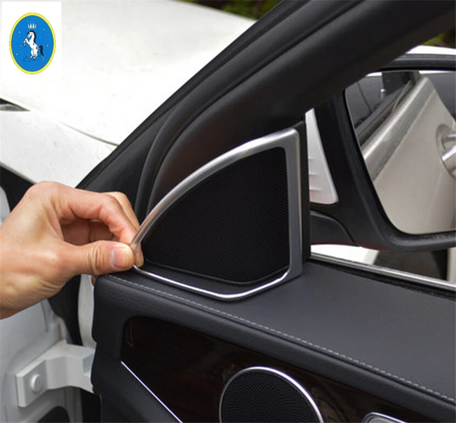 Yimaautotrim авто аксессуар внутренний столб стерео звук динамик аудио крышка отделка подходит для Mercedes Benz C Класс W205