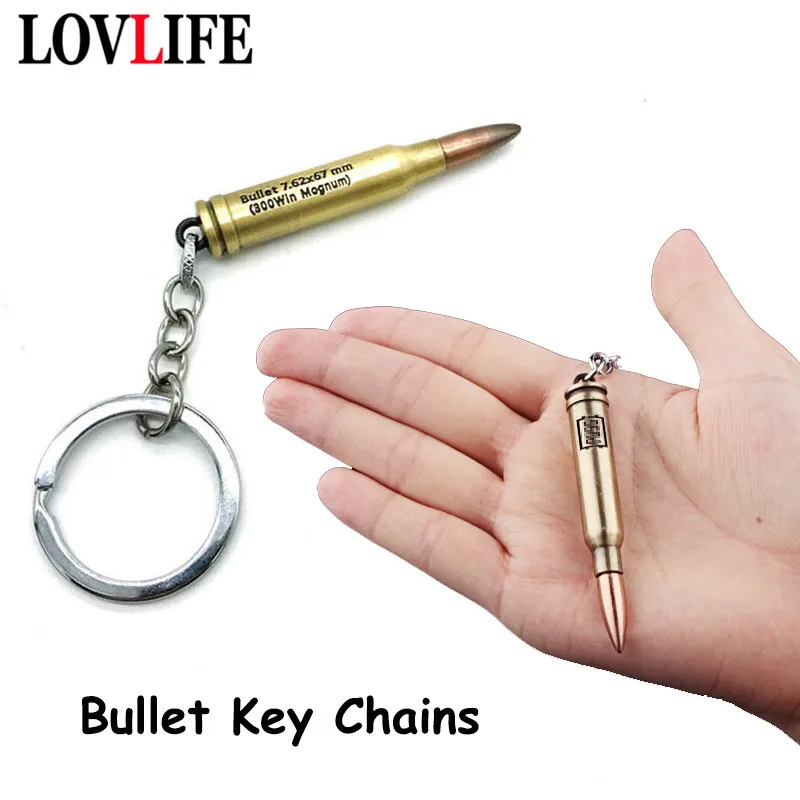 

PUBG 9 Styles Bullet Weapon Models Key Chains Trinket Alloy Metal AWM 98K M24 Gun Model Keychains Pendants Men Car Key Rings