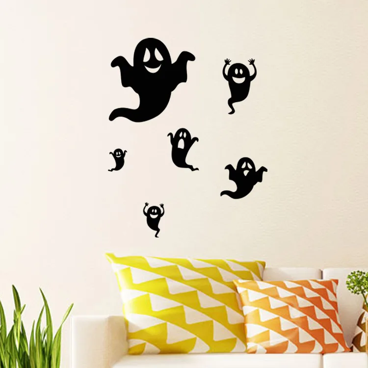 Creative Halloween Ghost Wall Sticker Decoration Halloween Kids Gift Sticker Shop Store Window Decal
