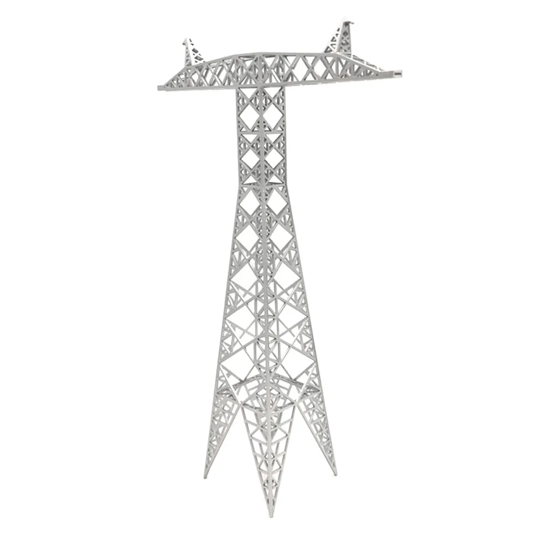 

27.3 x 6.1 x 6.1cm Sand Table Power Tower Model Transmission Tower T-shaped Straight Tower High Voltage Tower - Silver Grey