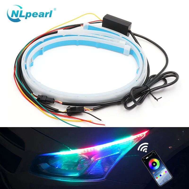 Дневные ходовые огсветильник NLpearl гибкая Водонепроницаемая светодиодная лента