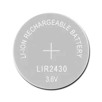 

Li-ion Rechargeable Battery LIR2430 3.6V 1 PCS Lithium Button Built-in Coin Cell Batteries Watch Cells LIR 2430 Replaces CR2430
