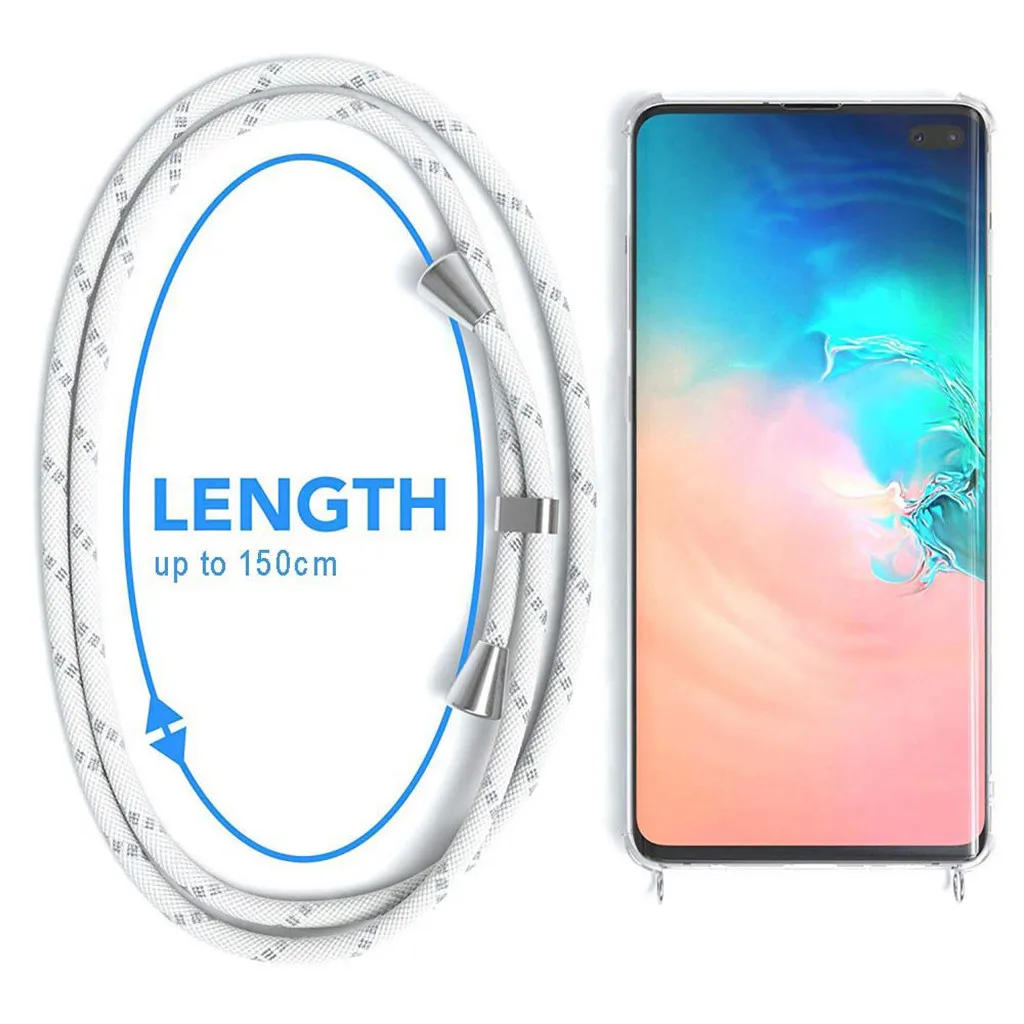 Binmer мобильный телефон чехол для Samsung S10 Plus с шнурком ремешок на шею выдвижной шнур