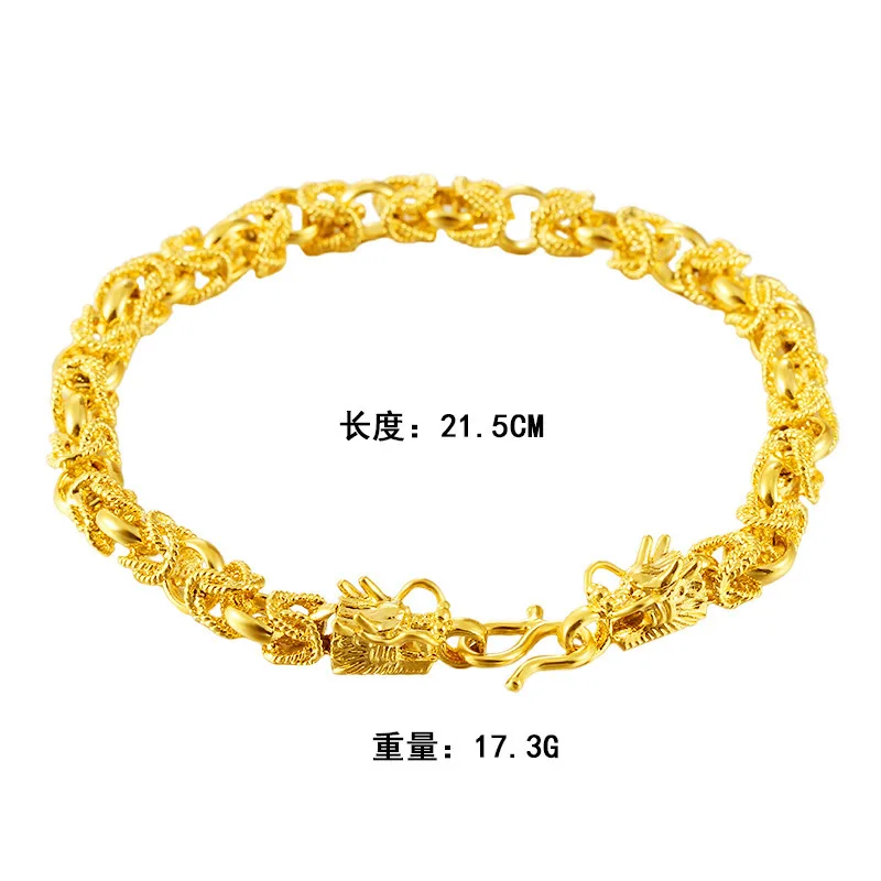 Не линяет 18K Золото Цвет ювелирные изделия Изысканная Pulseira Feminina звено цепи