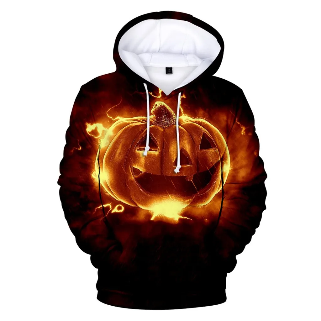 Hoodies And Sweatshirts For Halloween Fashion Mens & Women 3D Cat Print Party Long Sleeve Hooded Sweatshirt Sudadera Mujer