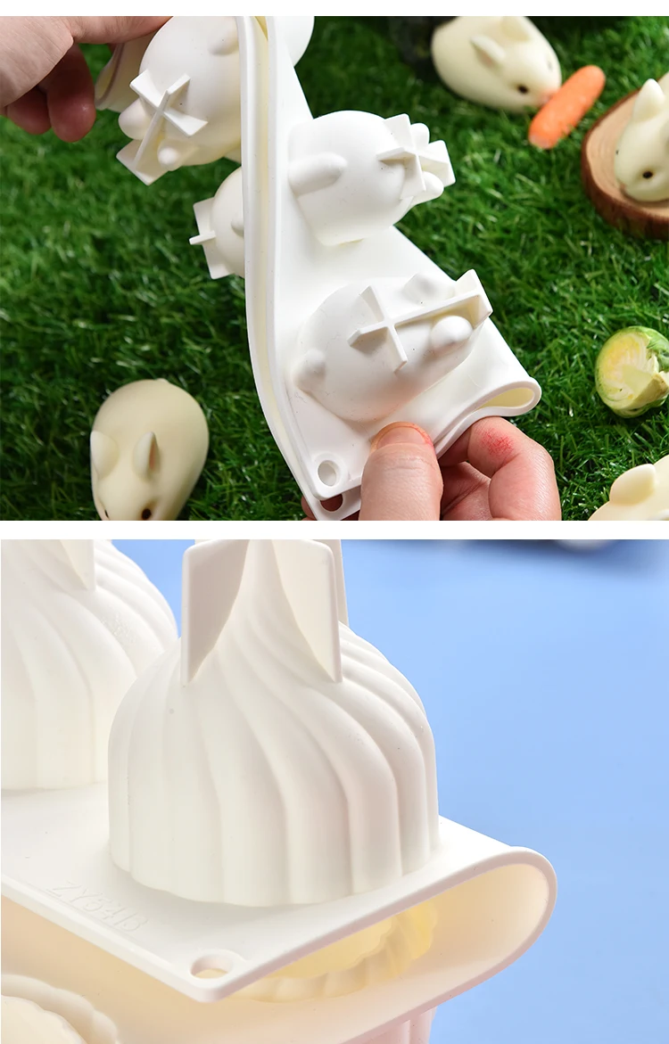 Силиконовый кролик пудинг мусс форма для торта желе силиконовая формочка кролик мусс форма французский десерт форма сердца кремний квадратный HH50MJ