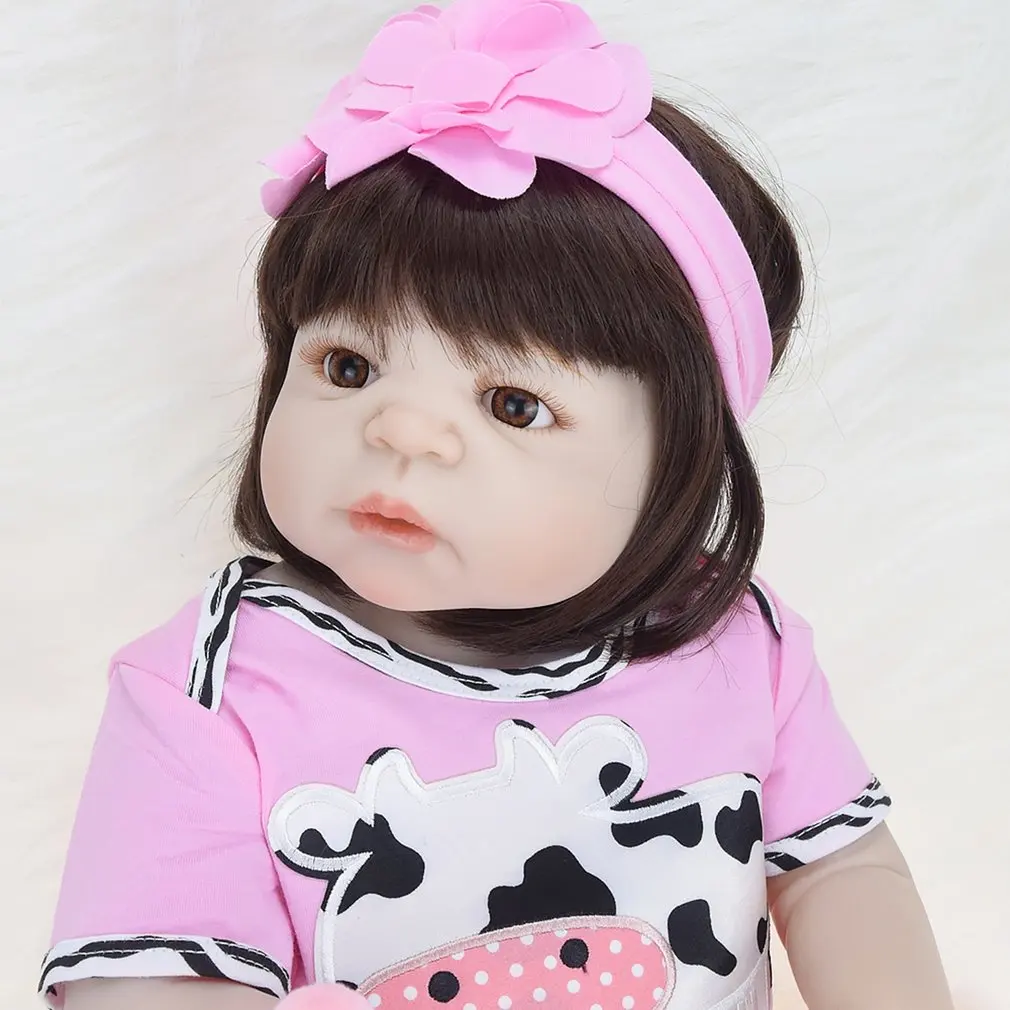 55 см Reborn Baby Doll тканевый корпус с плюшевым мишкой детский силиконовый babydoll Playmate подарок для девочек детские игрушки Bebe Reborn
