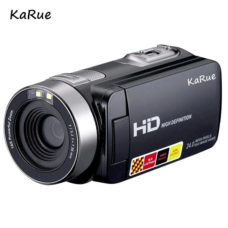 HDV-302 Цифровая видеокамера с ночным видением 5MP Cmos HD 1080P 24MP 3 ''экран Цифровая камера Пульт для видеокамеры управления