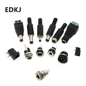 

DC power plug socket connector 022B/005DC male head female 5.5 x 2.1mm DC seat 3.5MM round hole