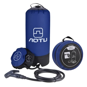 

PVC Inflatable Shower Collapsible Pressure Shower Water Bag Portable Camp Foot Pump Outdoor Camping Shower Water Bag