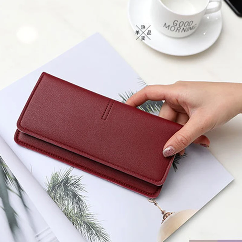 

Long Wallet Women Purses Fashion Coin Purse Card Holder Wallets Female High Quality Clutch Money Bag PU Leather Wallet