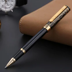 Picasso Bolígrafo de alta calidad 902 negro dorado, bolígrafo recargable, herramienta profesional de papelería de oficina con caja de regalo, novedad