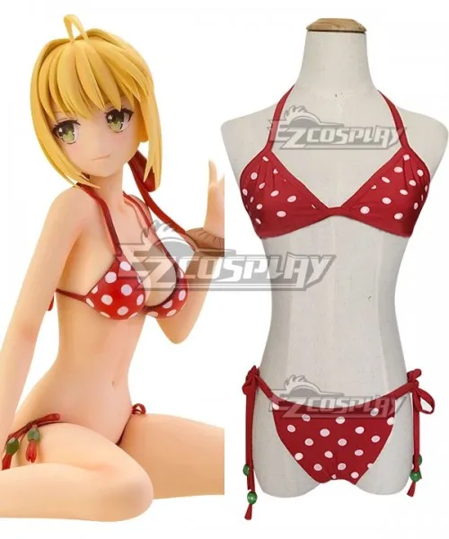 

Fate Grand Order Fate EXTRA Saber Nero Claudius Caesar Augustus Germanicus Swimsuit Bathing Set Summer Cosplay Costume E001