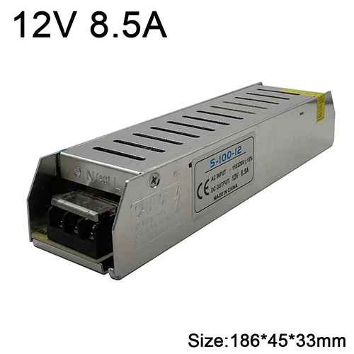 Полоса Размеры Siwtch Питание 12V 3A 5A 8.5A 10A 12.5A 15A 16.5A 20A 30A 33A освещение Трансформатор AC220V для DC12V конвертер - Color: 12V 8.5A