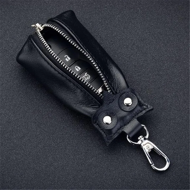 

Personality Handmade Design Leather Housekeeper Key Wallet Pulling Owl Style Key Storage Bag Car key Case