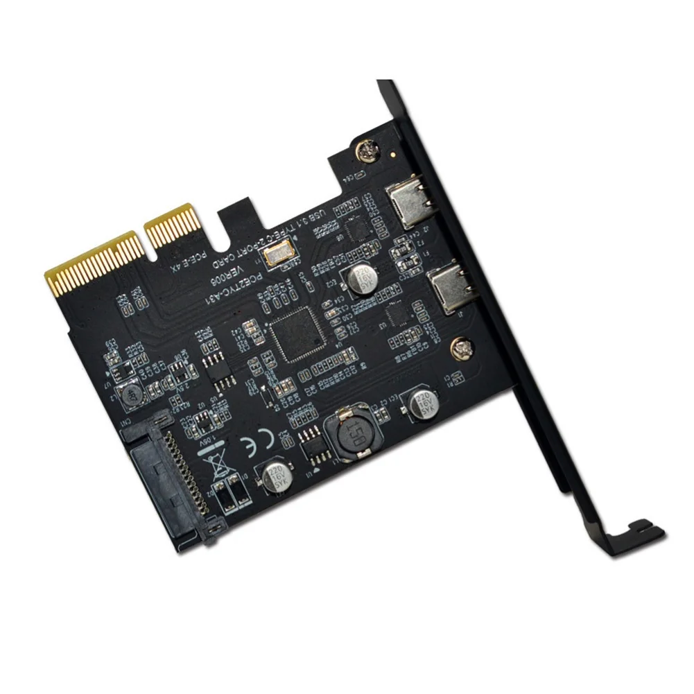 USB 3,1 pci-e express 10 Гбит/с PCI Express X4 X8 X16 PCI-E to Dual USB 3,1 type-C адаптер расширения expresscard видеокарта