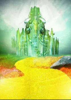 

YELLOW BRICK Road Wizard Of OZ Emerald City backdrops High quality Computer print party background