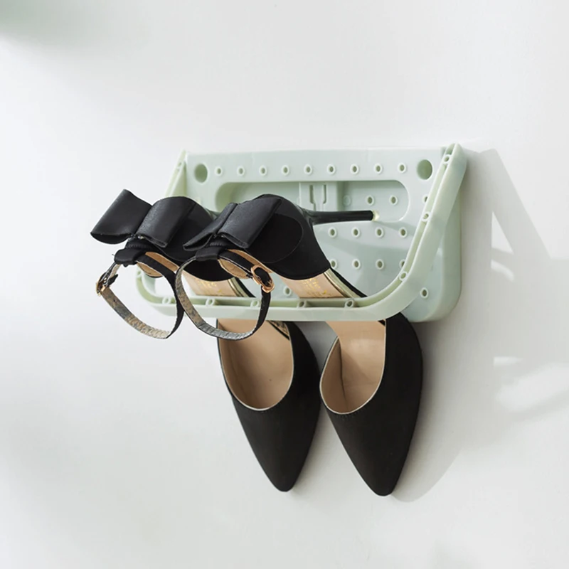 

Shoe Rack shoe storage rack DIY durable and sturdy shoes rack Wall and Behind the door Shoe Shelf Home Furniture PVC 14*27cm