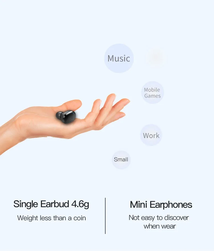 Caridite Popular TWS Wireless Bluetooth Earphone Ture Stereo Bussiness Deep Bass Headset Mini Lovely Gift Sport Earbuds for men